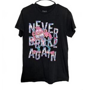 Never Broke‎ Again Graphic T-Shirt Medium Black